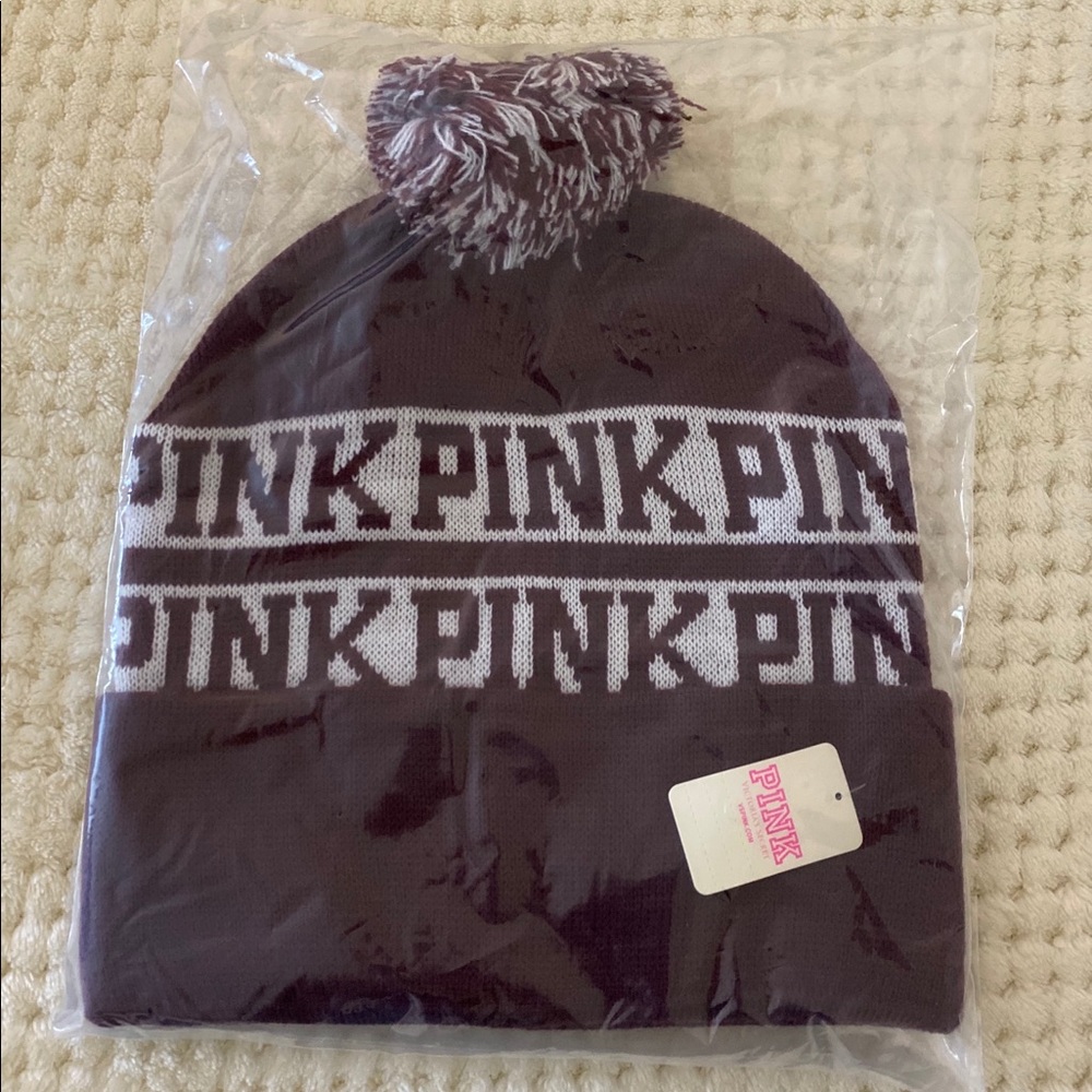 PINK- Burgundy Beanie